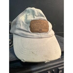 J Hats Chimney Rock North Carolina Souvenir Trucker Hat Tan Mesh Snapback Cap